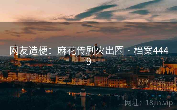 网友造梗：麻花传剧火出圈 · 档案4449