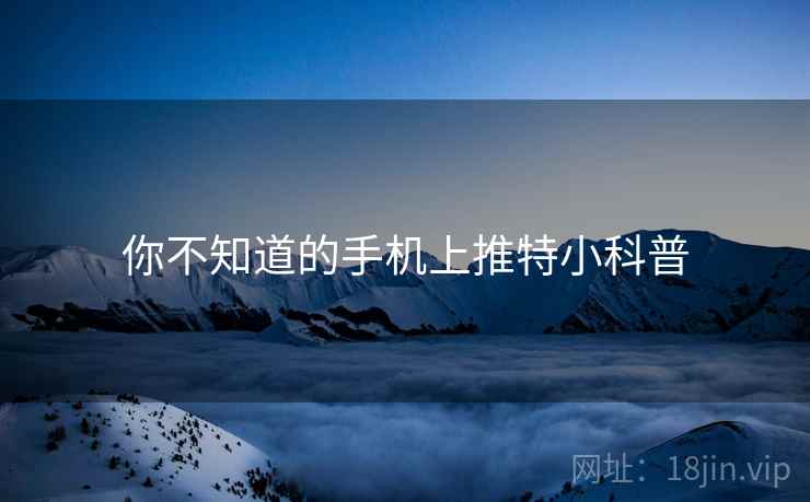 你不知道的手机上推特小科普